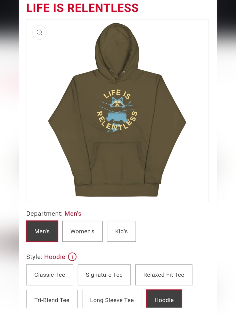Life Is Relentless Novelty Hoodie